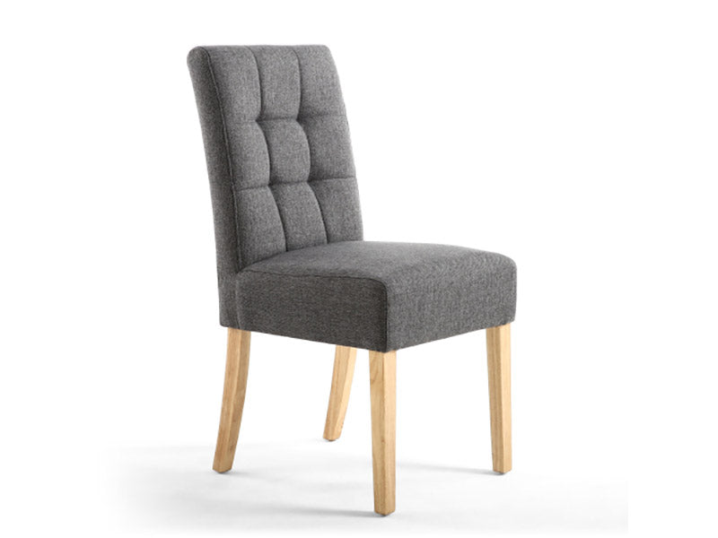 Moseley Dining Chair in Steel Grey Tweed