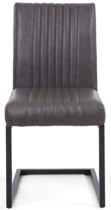 Archer Dining Chair in Grey Leather