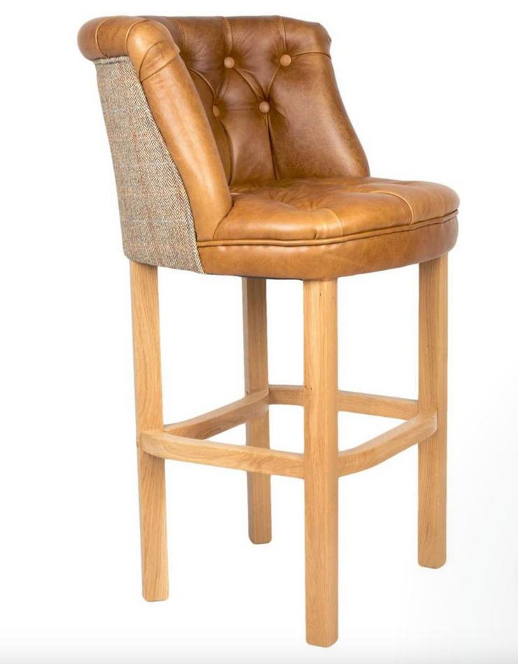 Parker Barstool in Brown Cerrato with Gamekeeper Thorn