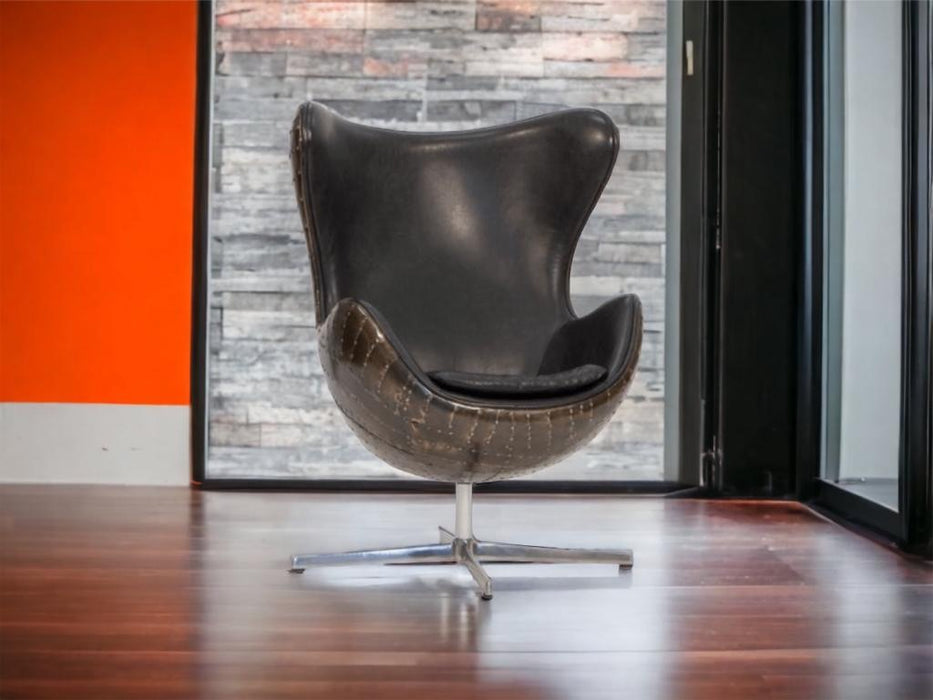 Keeler Office Chair in Vintage Brass
