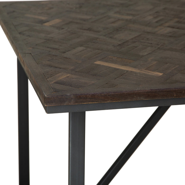 Bali Teak & Iron 2m Fixed Top Table