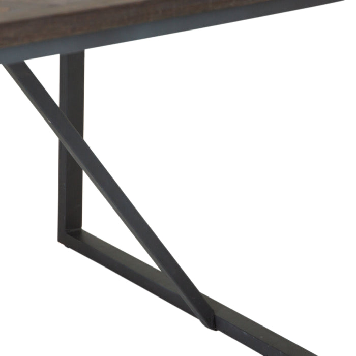 Bali Teak & Iron 2m Fixed Top Table
