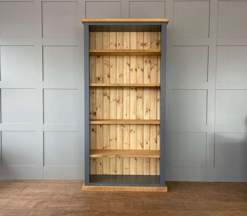Authentic Light Wax Painted Bookcase - Kubek Furniture
