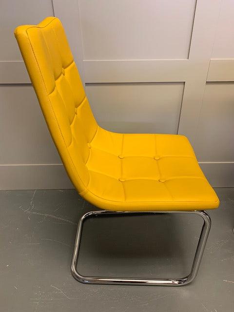 Menson Dining Chair in Yellow - Kubek Furniture