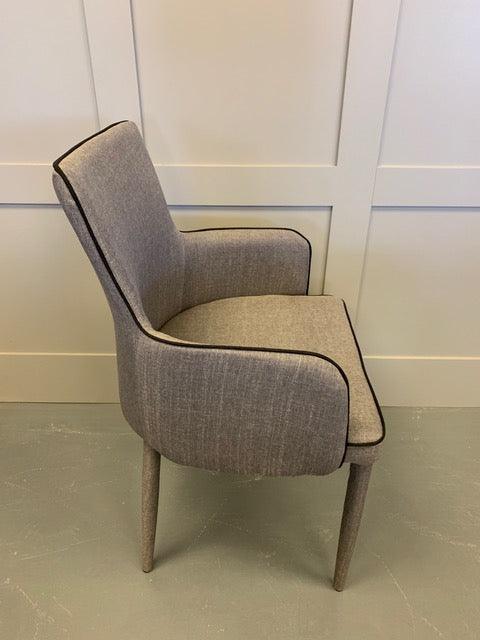Duncan Carver Chair in Light Grey - Kubek Furniture