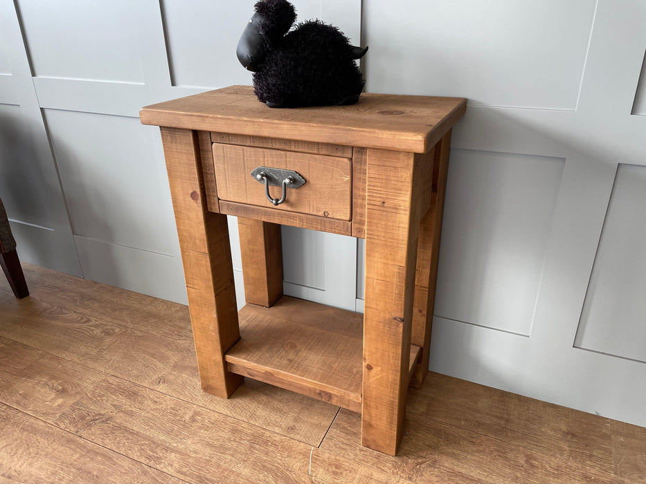 The Authentic Waxed Hall Console Table - Small - Kubek Furniture