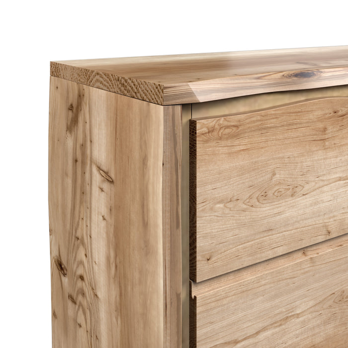 Live Edge Large Sideboard With LED Light - Natural Finish
