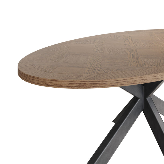 Chevron Oval Dining Table