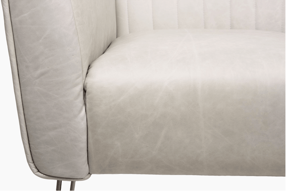 Jenson Fluted Sofa in Opulence Saffron - Kubek Furniture