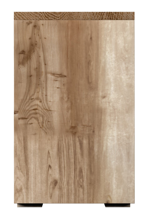Live Edge TV Cabinet With LED Light - Natural Finish
