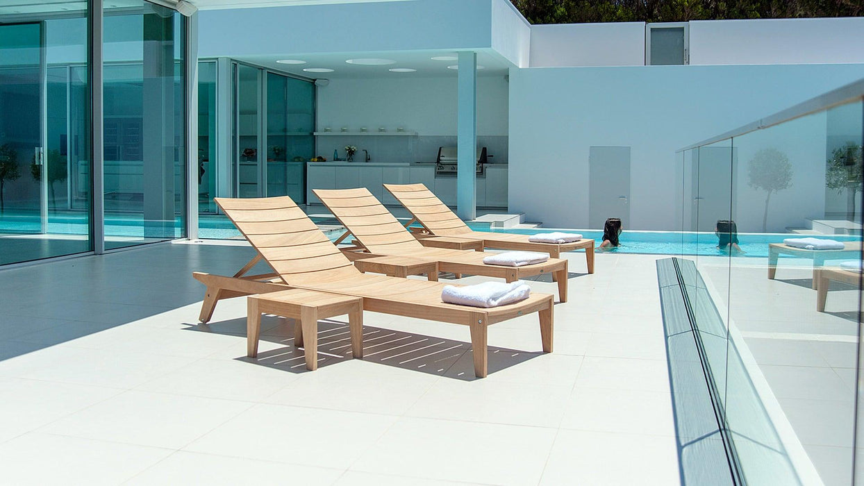 Roble Sunbed Side Table - 450mm x 350mm - Kubek Furniture