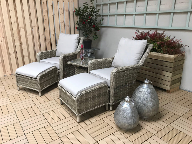 Mia 5 Piece Lounge Set In Grey - Kubek Furniture