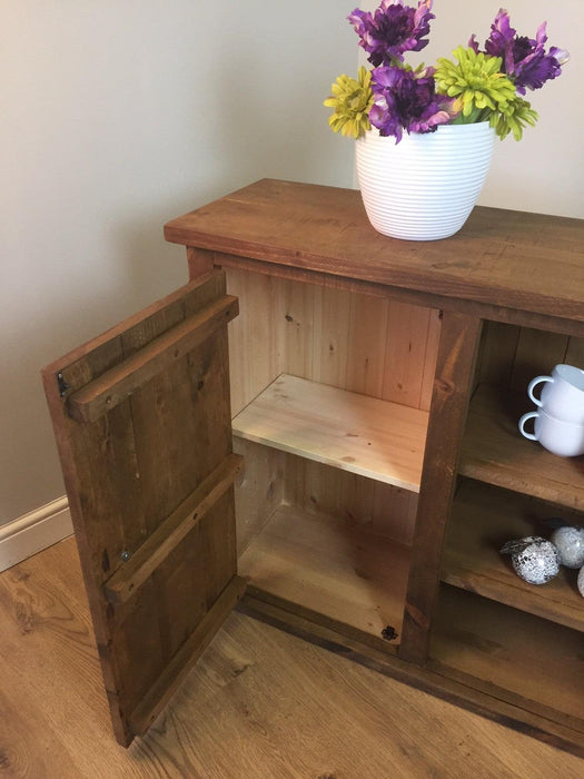The Authentic Waxed Large Open Sideboard