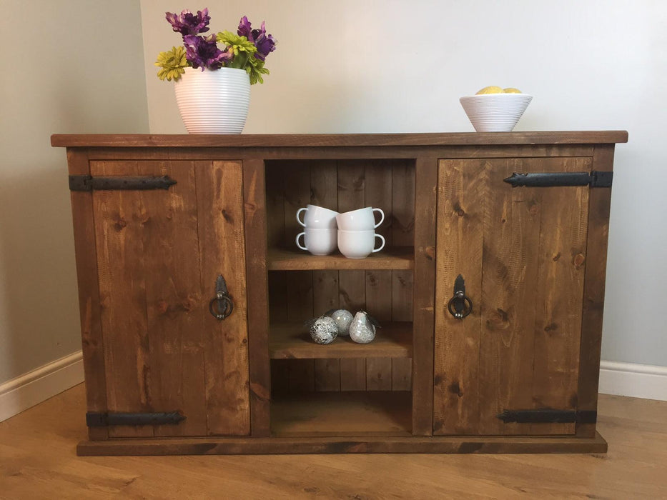 The Authentic Waxed Large Open Sideboard