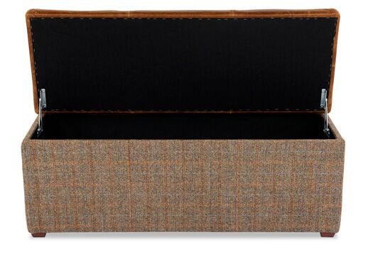 Cube Bench in Gamekeeper Thorn and Brown Cerrato - Kubek Furniture