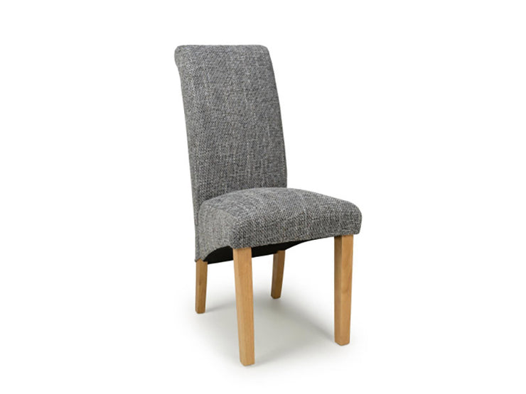 Karta Dining Chair in Grey Tweed