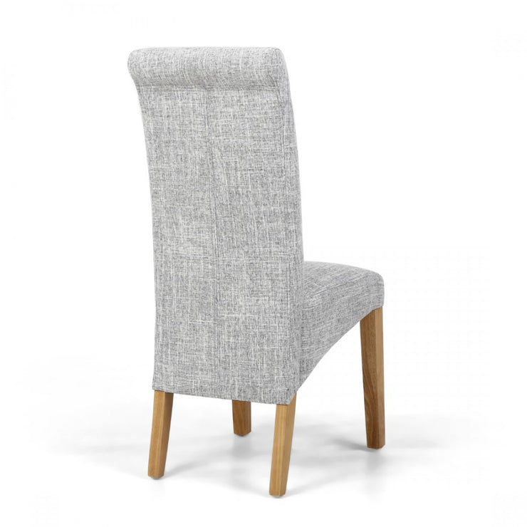 Karta Dining Chair in Flax Grey Tweed