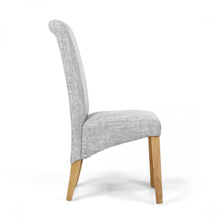 Karta Dining Chair in Flax Grey Tweed