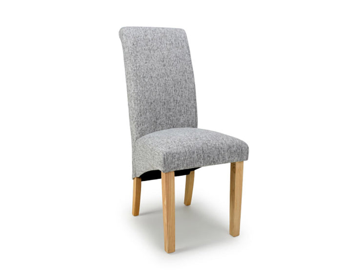 Karta Dining Chair in Flax Grey Tweed