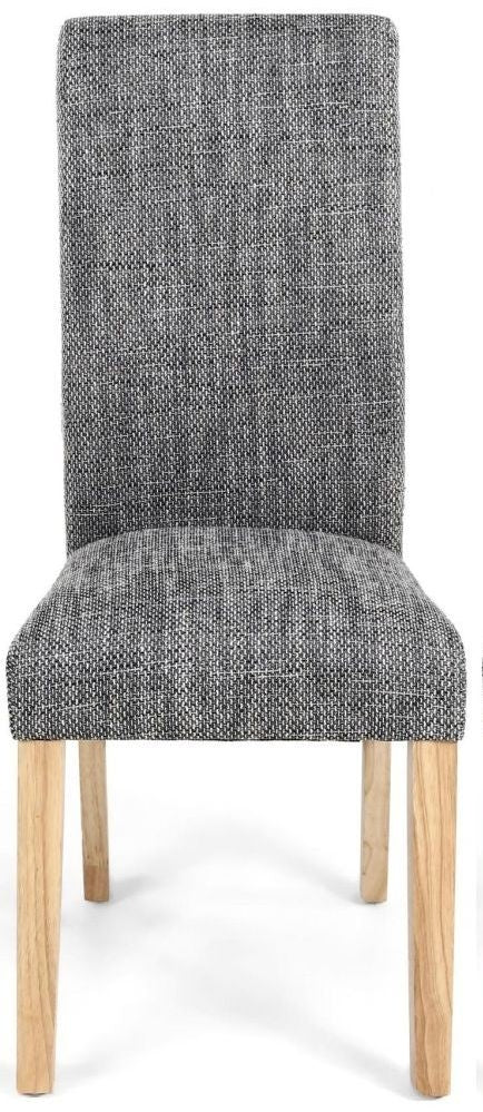 Karta Dining Chair in Grey Tweed