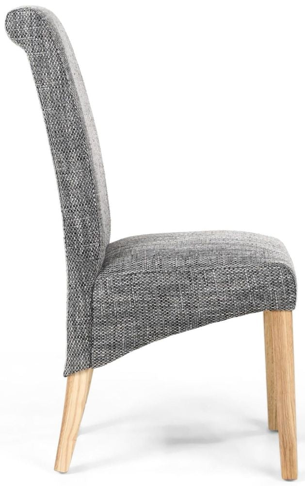 Karta Dining Chair in Grey Tweed