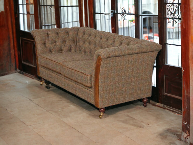 Caesar 2-Seater Sofa in Gamekeeper Thorn with Brown Cerrato + FREE Cube