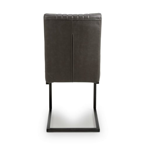 Archer Dining Chair in Grey Leather