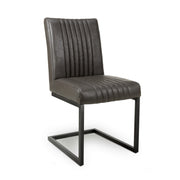 Archer Dining Chair in Grey Leather