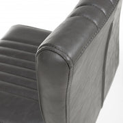 Archer Bar Chair in Grey Leather