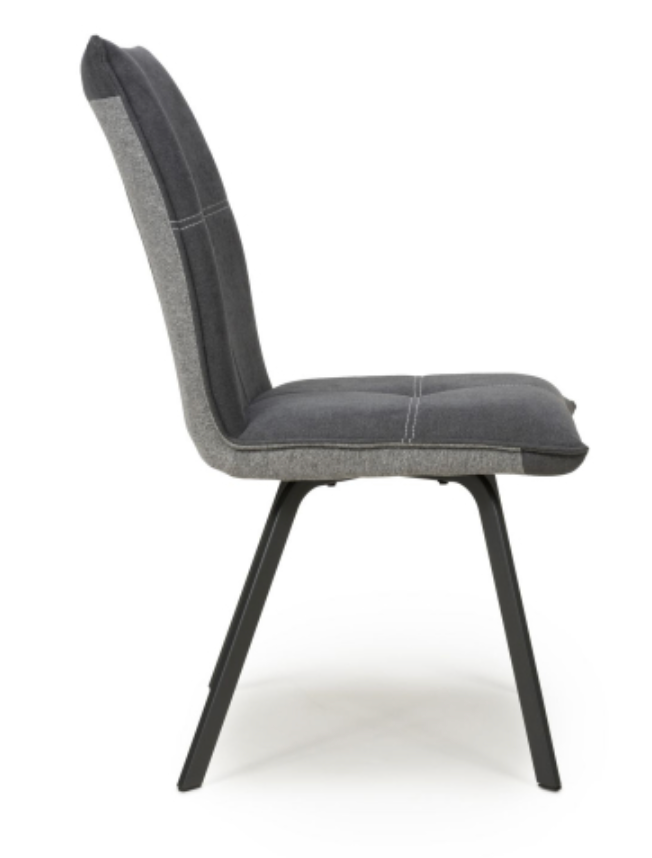 Ariel Dining Chair in Dark Grey Linen