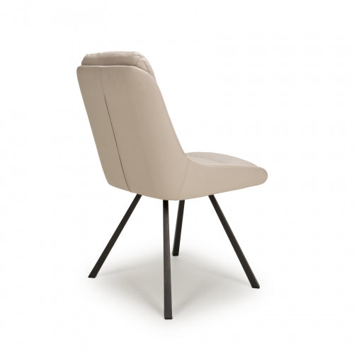 Arnhem Swivel Dining Chair in Cream Leather