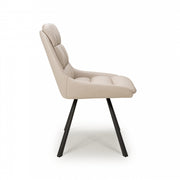 Arnhem Swivel Dining Chair in Cream Leather