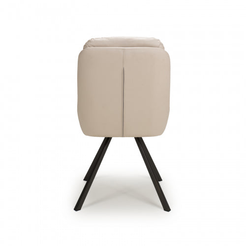 Arnhem Swivel Dining Chair in Cream Leather