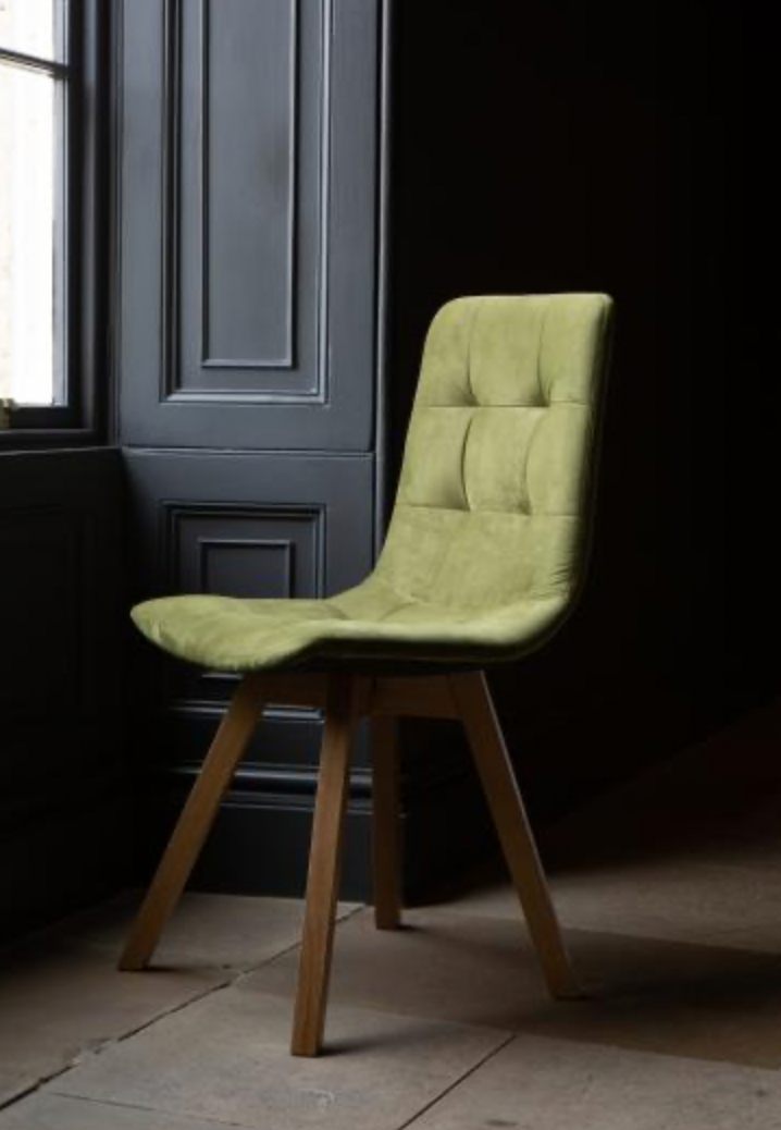 Atlanta Chair in Olive Velvet