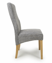 Bailey Dining Chair in Grey Tweed