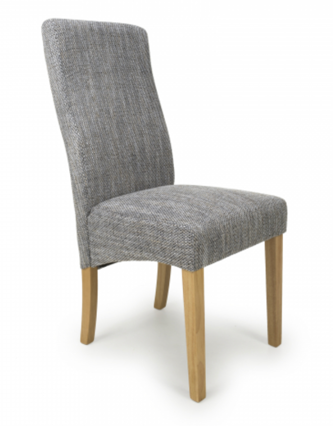 Bailey Dining Chair in Grey Tweed