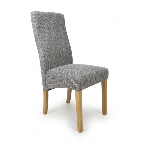 Bailey Dining Chair in Grey Tweed