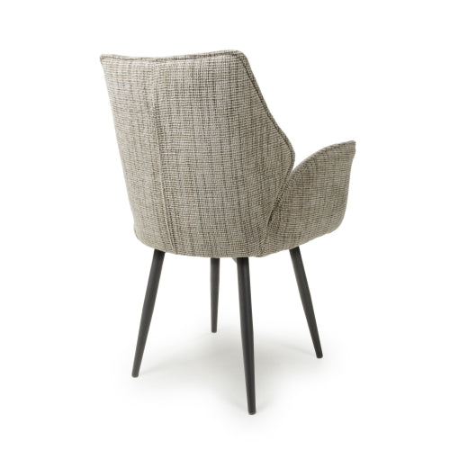 Baltimore Swivel Dining Chair in Toffee Tweed