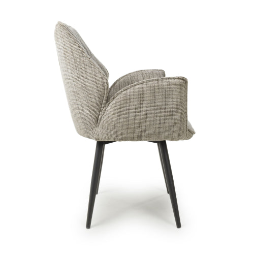 Baltimore Swivel Dining Chair in Toffee Tweed