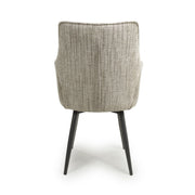 Baltimore Swivel Dining Chair in Toffee Tweed