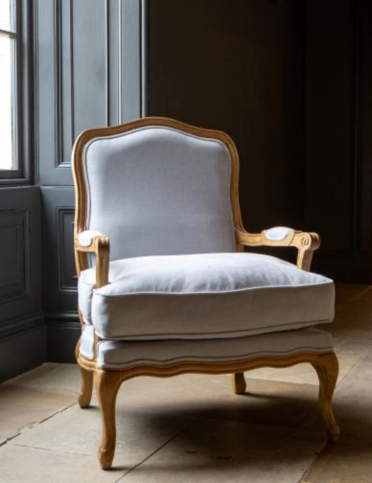 Bardney Armchair in Silver Linnet