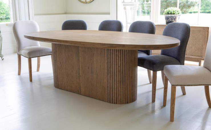 The Tambour Barkington Oval Dining Table