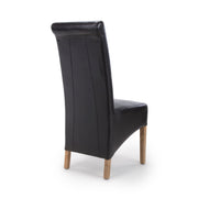 Krista Roll Back Dining Chair in Black