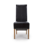 Krista Roll Back Dining Chair in Black