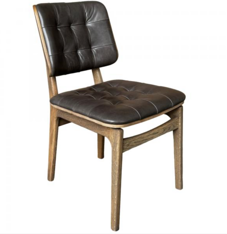 Boden Chair in Grey Leather