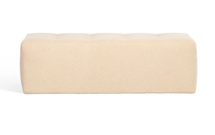 Cream Boucle Ottoman