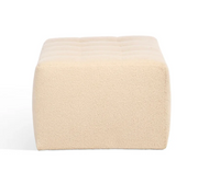 Cream Boucle Ottoman