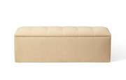 Cream Boucle Storage Ottoman