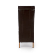 Krista Roll Back Dining Chair in Brown