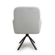 Cassidy Corduroy White Swivel Chair